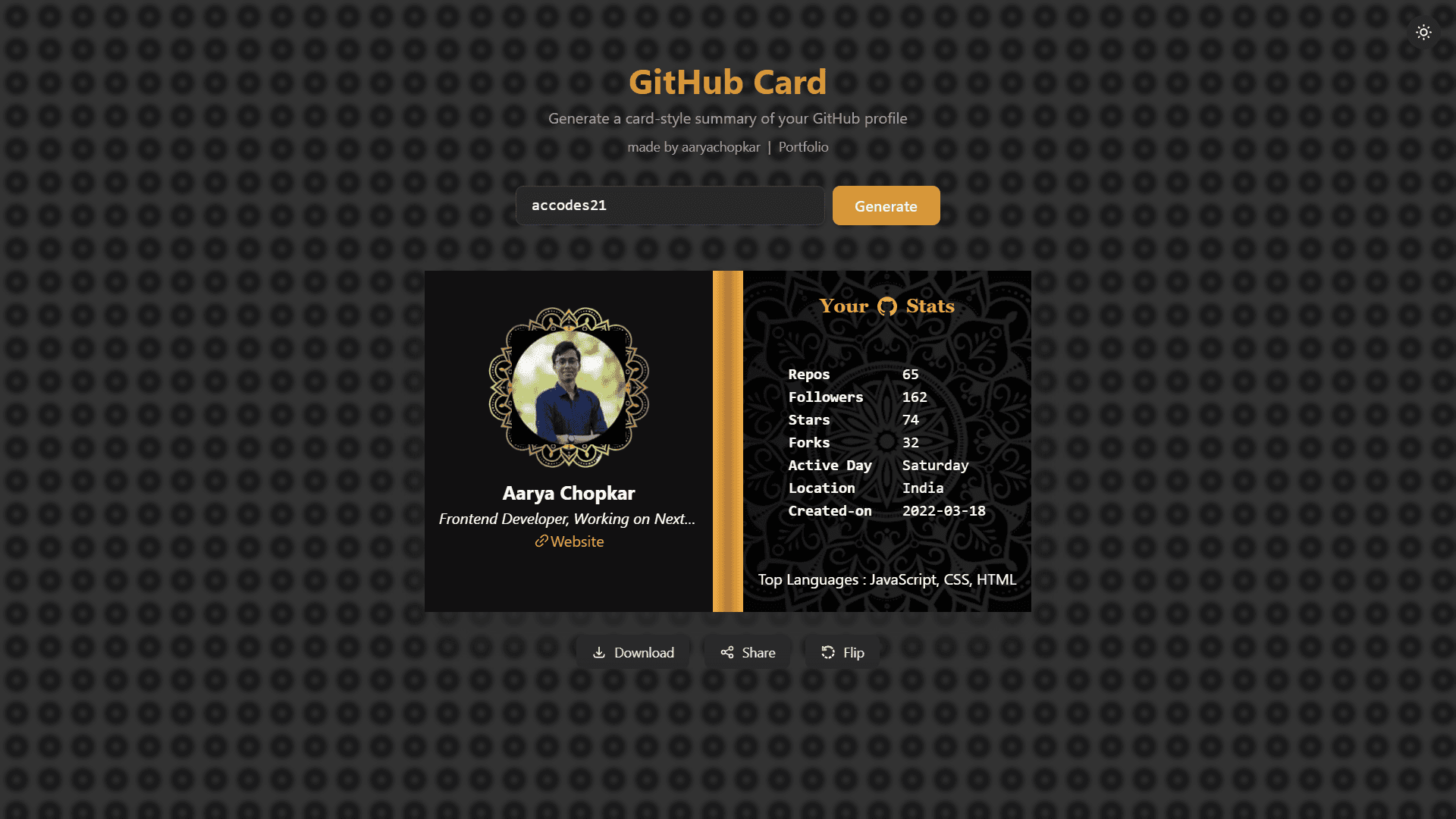 GitHub Card